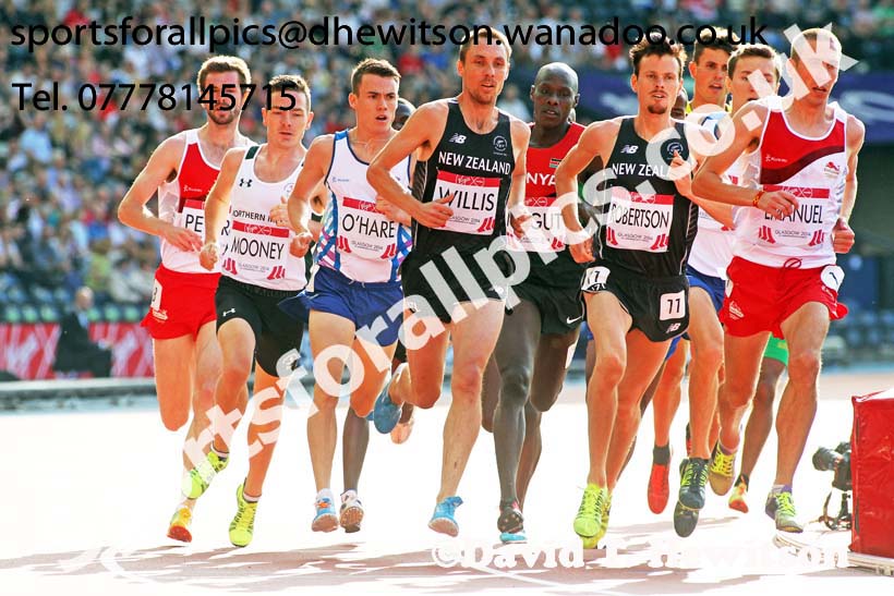 Lee Emanuel (England) 1500 metres heats at the Commonwealth Games, Glasgow. Photo: David T. Hewitson/Sports for All Pics